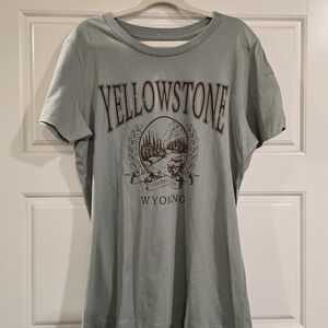 Yellowstone Wyoming Graphic Tee - Sage Green Crewneck